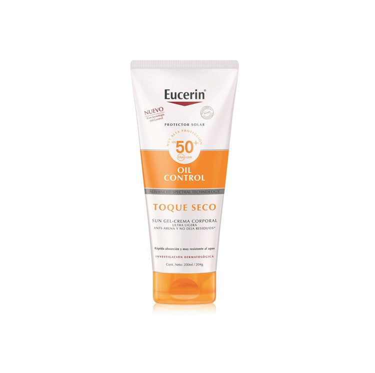 Protector solar corporal eucerin sun cream toque seco spf 50 200 ml