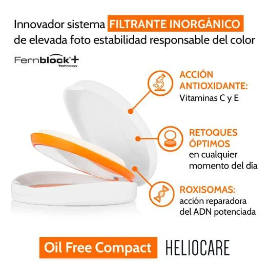 Heliocare Color Oil Free Brown FPS 50+ x 10 g Polvo Compacto