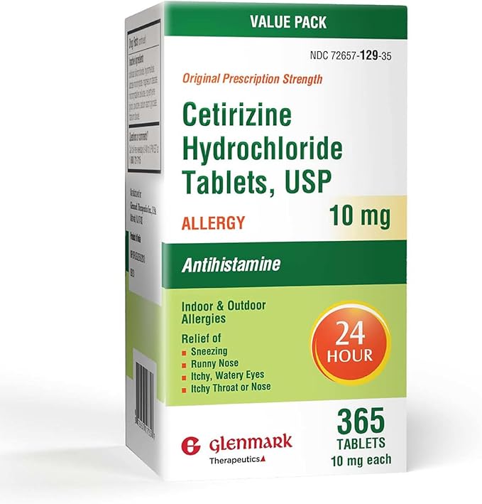 Medicamento para alergias las 24 horas, Cetirizina HCl USP - La Tiendita de la Jose