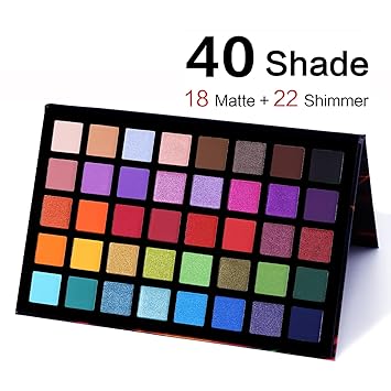 Paleta de sombras de ojos profesional de 40 colores Uncabe - La Tiendita de la Jose