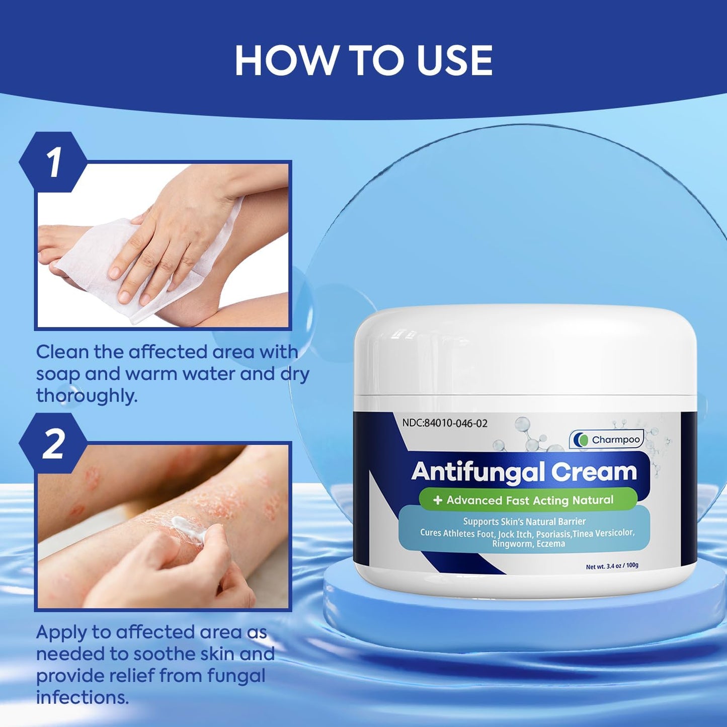 Crema antifúngica para la picazón Charmpoo