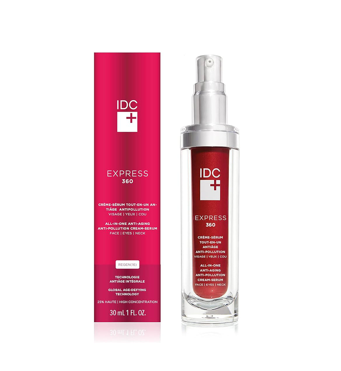 Crema hidratantece IDC todo en uno rostro, ojos y cuello