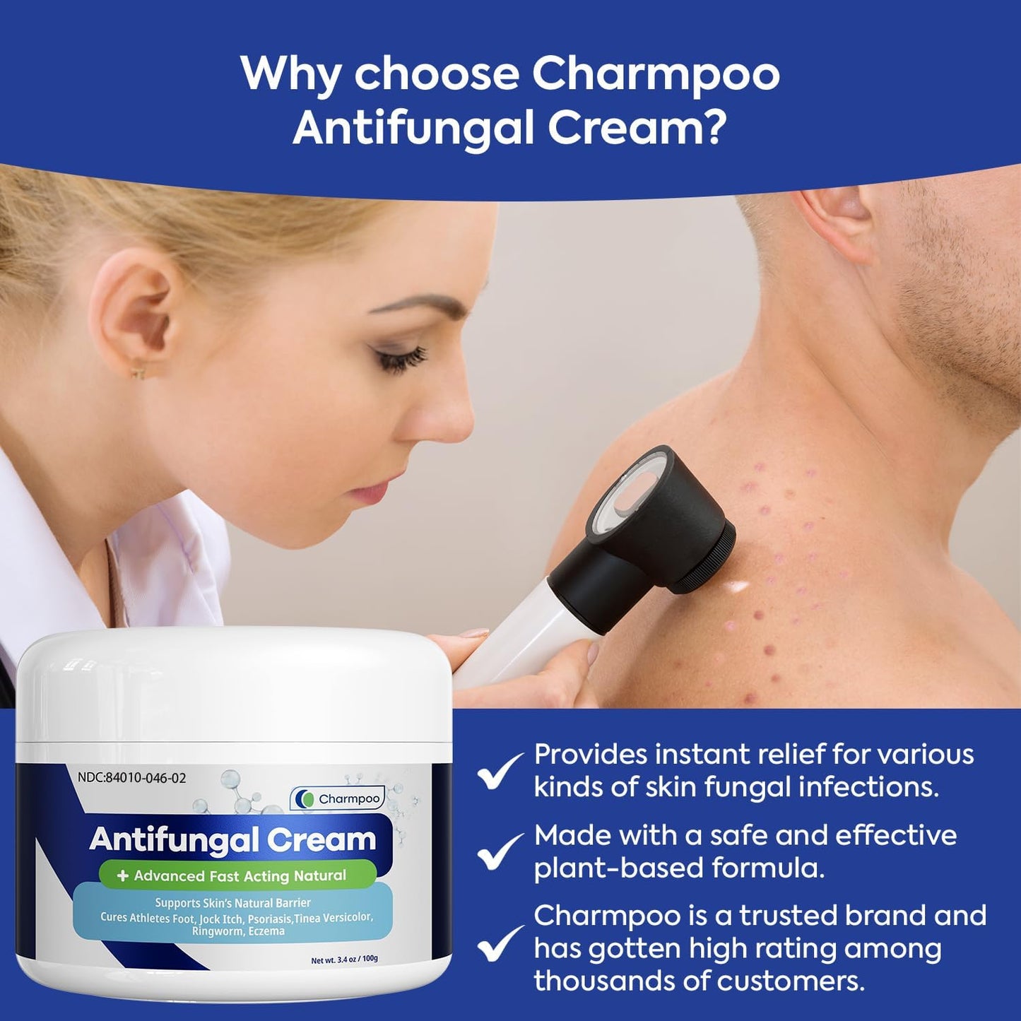 Crema antifúngica para la picazón Charmpoo