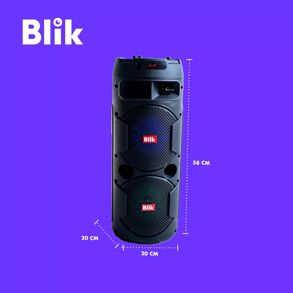 Parlante Blik Screamer3 portátil con bluetooth negra