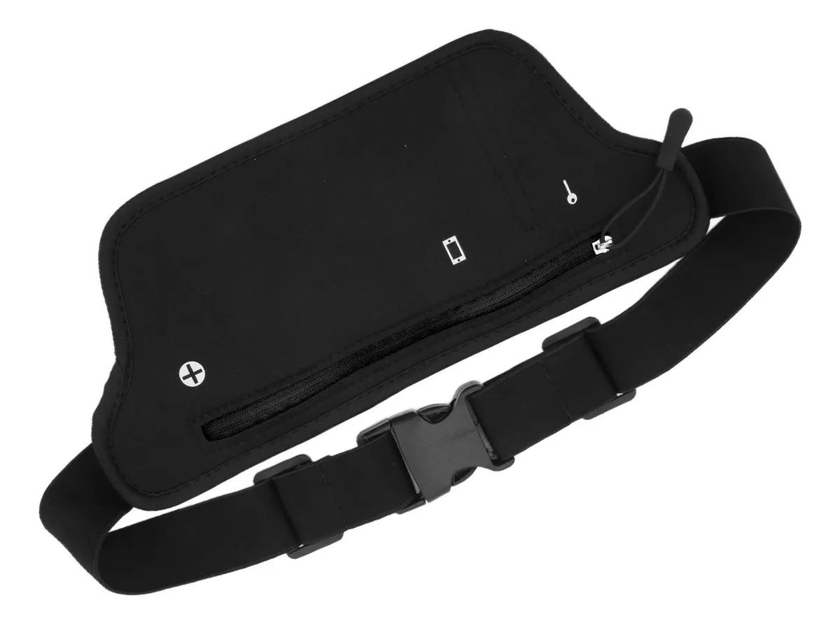 Riñonera Bananos Hombre Deportiva Premium De Viaje Negro