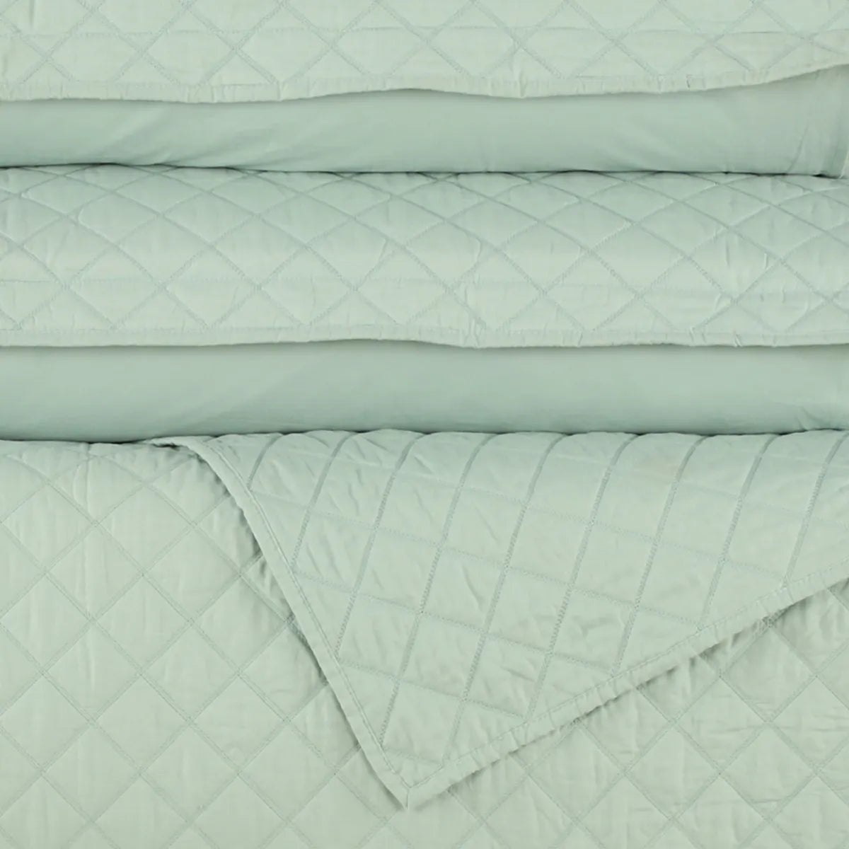 Juego De Cama Polycotton En Color Menta King De 2 Plazas