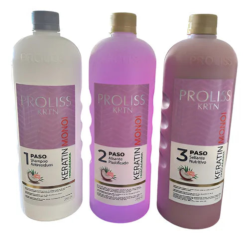 Shampoo Antiresiduos + Keratina Monoi + Sellante Nutritivo