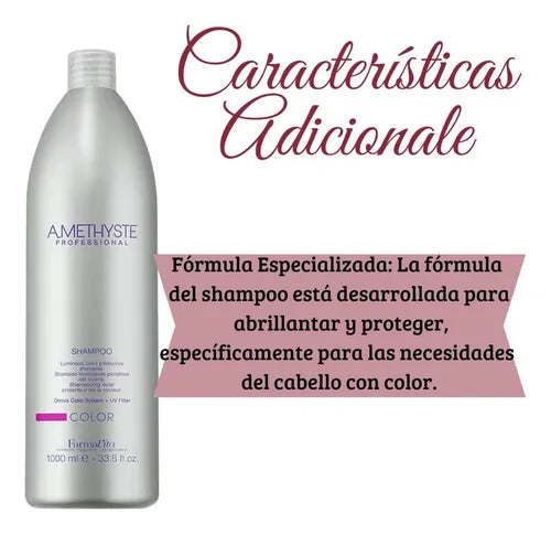 Shampoo Color Amethyste 1l Farmavita Restaura Protege Brillo