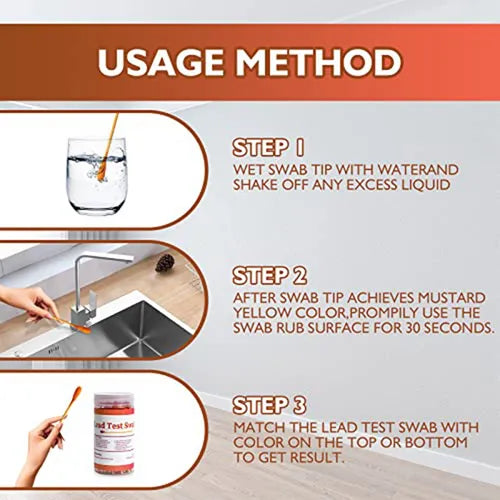 Kit de hisopos para prueba de pintura con plomo 60 hisopos, para el hogar