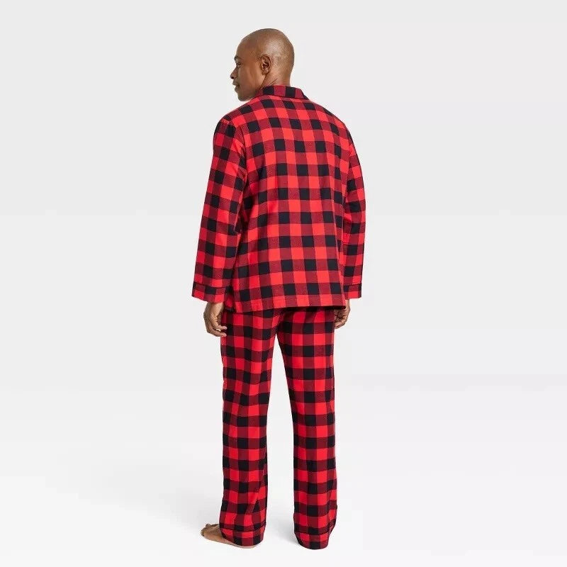 Conjunto de pijama de franela a cuadros Wondershop Holiday Buffalo para hombre - La Tiendita de la Jose