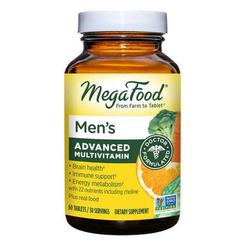 MegaFood, Suplemento multivitamínico avanzado para hombres de 40 años en adelante,