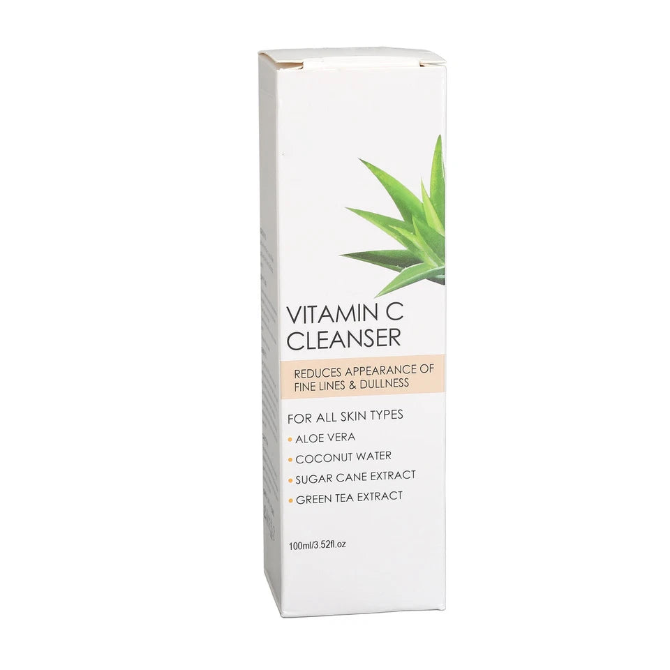 Limpiador facial con vitamina C, limpiador facial iluminador y de limpieza profunda