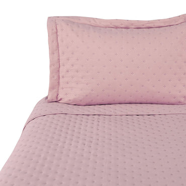 Cubrecama Quilt Microfibra Rosa Super King Cic