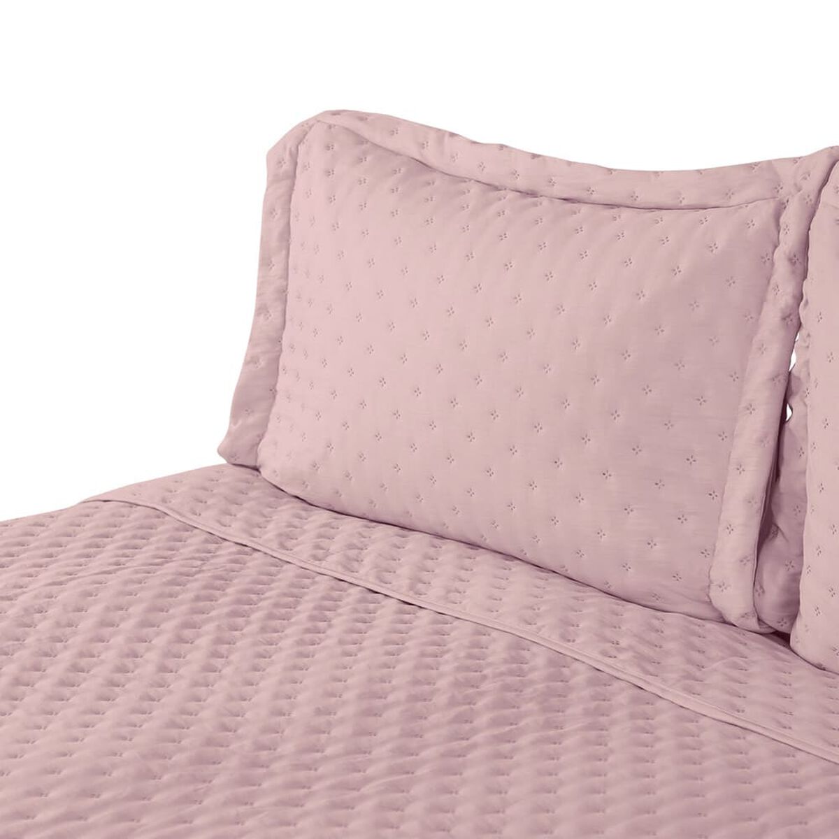 Cubrecama Quilt Microfibra Rosa Super King Cic