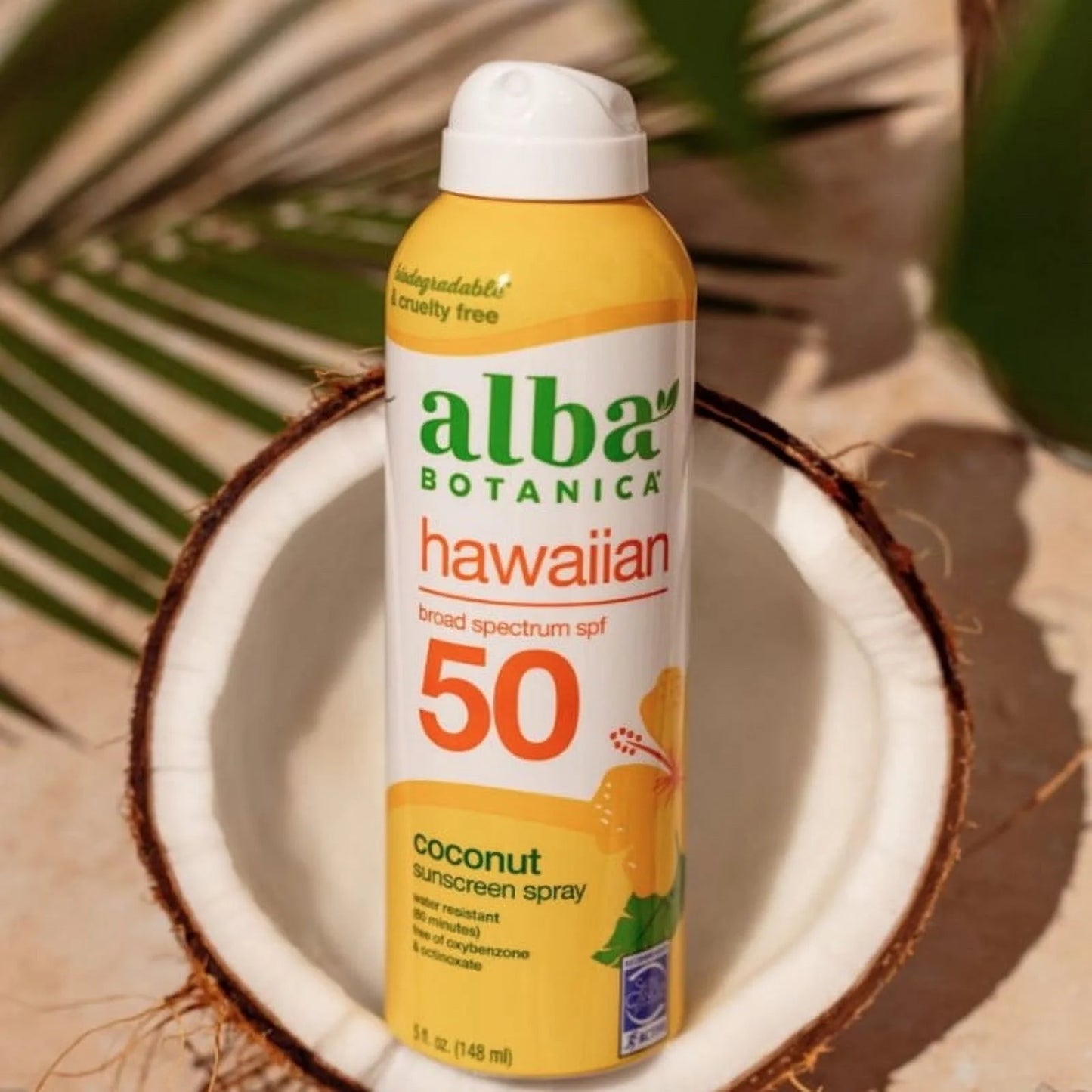 Alba Botanica Hawaiian SPF 50 Spray protector solar de coco, 5 fl oz