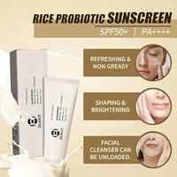 Protector solar diario PATHAN Ouhoe, combinación de arroz y probióticos, FPS 50+,PA+,50 ml, con color - La Tiendita de la Jose