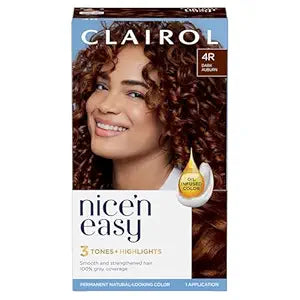 Clairol Nice'n Easy - Tinte permanente para el cabello, color castaño oscuro 4R