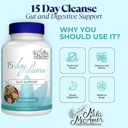 Milamiamor Limpieza de 15 días - Apoyo intestinal y colon