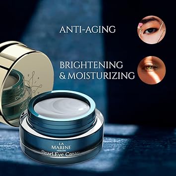 LAMARINE SKINCARE Crema de ojos de perlas para ojeras e hinchazón, cafeína. - La Tiendita de la Jose
