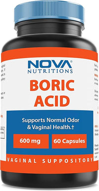 Nova Nutritions Tabletas de Tratamiento contra Infecciones por Levadura de Ácido Bórico 60 Unidades - La Tiendita de la Jose
