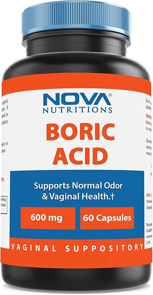 Nova Nutritions Tabletas de Tratamiento contra Infecciones por Levadura de Ácido Bórico 60 Unidades - La Tiendita de la Jose