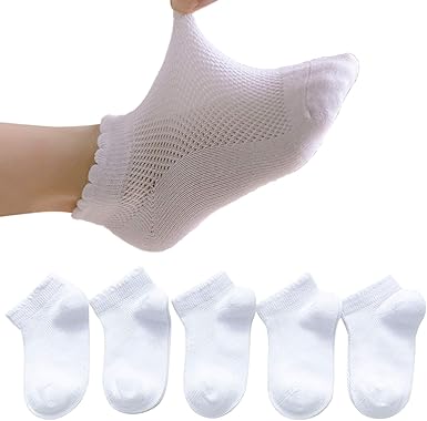 Pack 9 Calcetines Algodón Tobillera Niña Niño Blanco - La Tiendita de la Jose