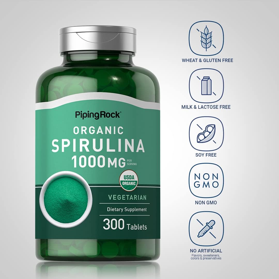 Espirulina orgánica | 1000 mg | 300 tabletas - La Tiendita de la Jose