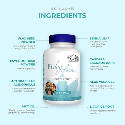 Milamiamor Limpieza de 15 días - Apoyo intestinal y colon