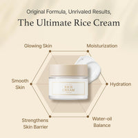 Crema de Soya de Arroz - Esencia de Salvado de Arroz al 41% con Ceramida, Piel Luminosa