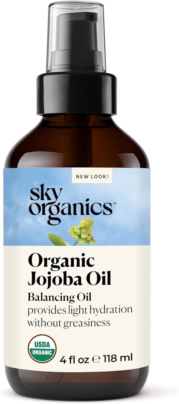 Sky Organics Organic Jojoba Oil for Face, 100% Pure & Cold-Pressed - La Tiendita de la Jose