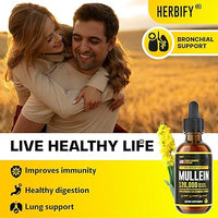 HERBIFY Mullein Drops - Limpieza pulmonar - Extracto de hoja - La Tiendita de la Jose