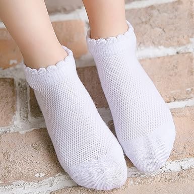 Pack 9 Calcetines Algodón Tobillera Niña Niño Blanco - La Tiendita de la Jose