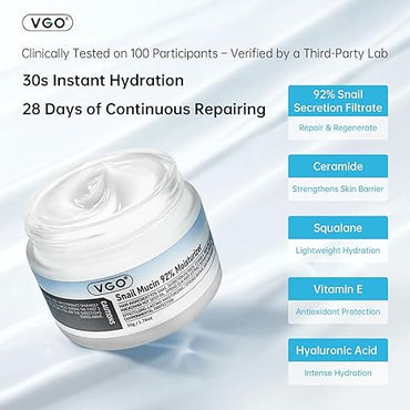 VGO Caracol Mucin 92% humectante diario hidratante facial