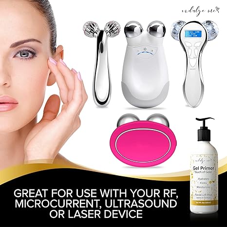 Gel Conductivo - Imprimación de gel hidratante facial, ácido hialurónico, péptido de colágeno, niacinamida, vitamina E, lámina dorada - La Tiendita de la Jose