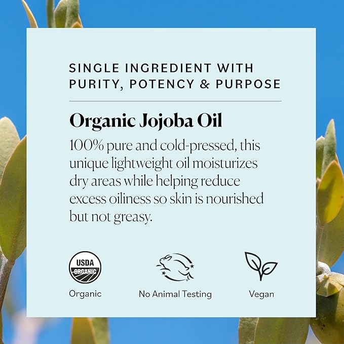 Sky Organics Organic Jojoba Oil for Face, 100% Pure & Cold-Pressed - La Tiendita de la Jose