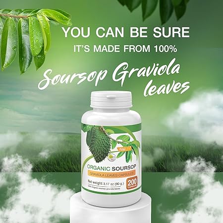 Hojas de guanábana orgánica NalLife 200 cápsulas - La Tiendita de la Jose