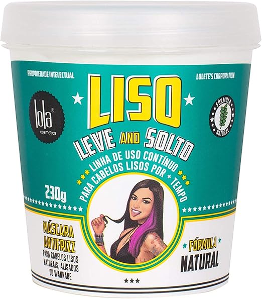 Lola Brasil Linha Liso, Leve e Solto Antifrizz Mascara 230 Gr