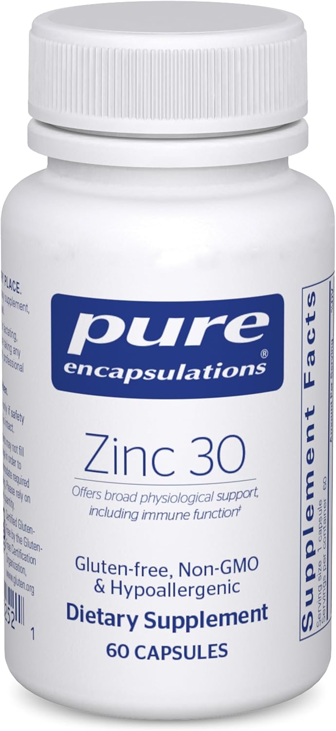 Pure Encapsulations - Zinc 30 mg. Suplemento de picolinato de zinc - La Tiendita de la Jose