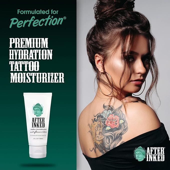 Loción hidratante y para el cuidado posterior de tatuajes entintados (tubo de 3 oz)