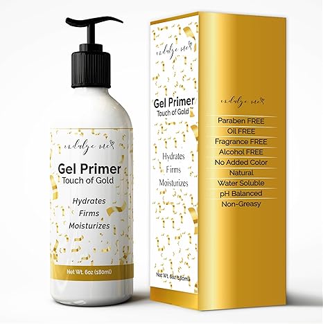 Gel Conductivo - Imprimación de gel hidratante facial, ácido hialurónico, péptido de colágeno, niacinamida, vitamina E, lámina dorada - La Tiendita de la Jose
