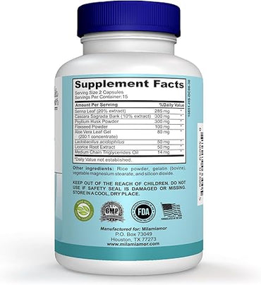 Milamiamor Limpieza de 15 días - Apoyo intestinal y colon