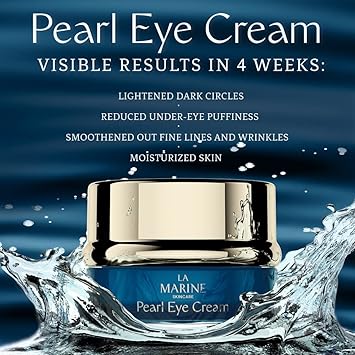 LAMARINE SKINCARE Crema de ojos de perlas para ojeras e hinchazón, cafeína. - La Tiendita de la Jose