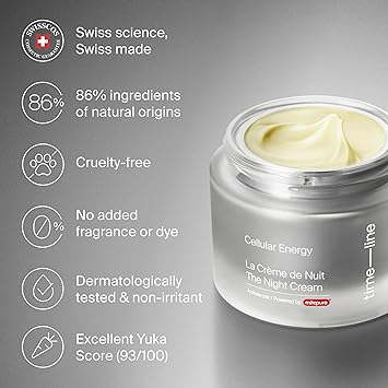 La crema de noche impulsada por Mitopure (Urolitina A) Ayuda a que la piel se regenere durante la noche - La Tiendita de la Jose