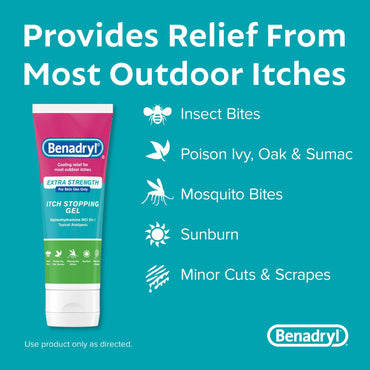Benadryl Gel Analgésico Tópico Antipicazón Extra Fuerte, 3.5 fl. Onz