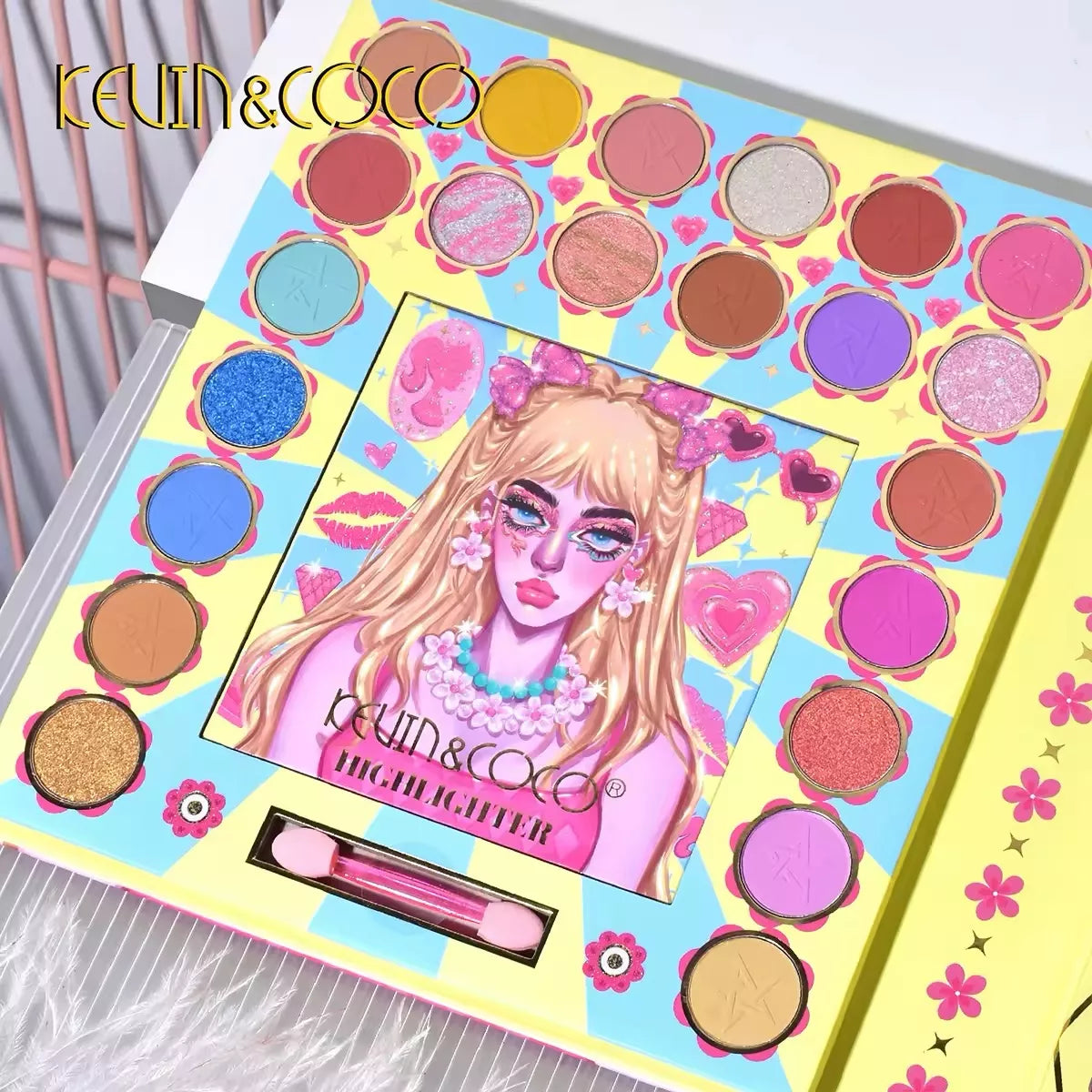 Maquillaje Infantil Niñas Maleta 83 Tonos + Set 5 Brochas