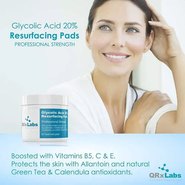 Qrxlabs Almohadillas Acido Glicolico 20% Tratamiento Exfolia - La Tiendita de la Jose