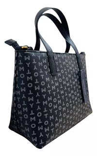 Tommy Hilfiger Bolsa Mujer Tote Monogram Tommy Color Negro Con Gris