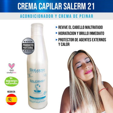 Salerm 21 Acondicionador Hidratante Cabello Maltratado 250ml - La Tiendita de la Jose