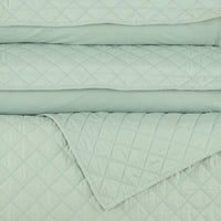 Juego De Cama Polycotton En Color Menta King De 2 Plazas