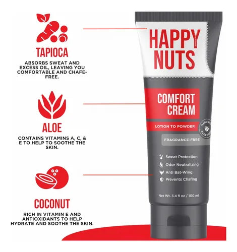 Deodorant Cream Happy Nuts Comfort For Men 100ml Unscented
